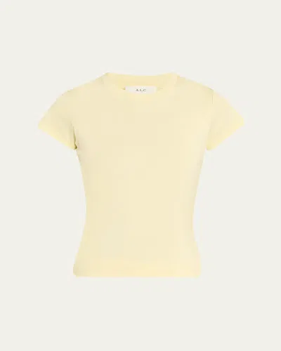 A.l.c Harper Crewneck Tee In Yellow