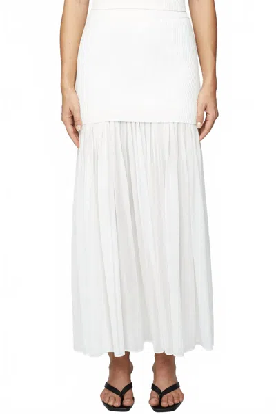 A.l.c Hayden Drop-waist Skirt In Pearl In Nude
