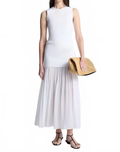 A.L.C HAYDEN KNIT CHIFFON SKIRT IN PEARL