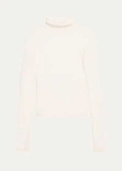 A.l.c Hayes Fine Merino Turtleneck Top In White