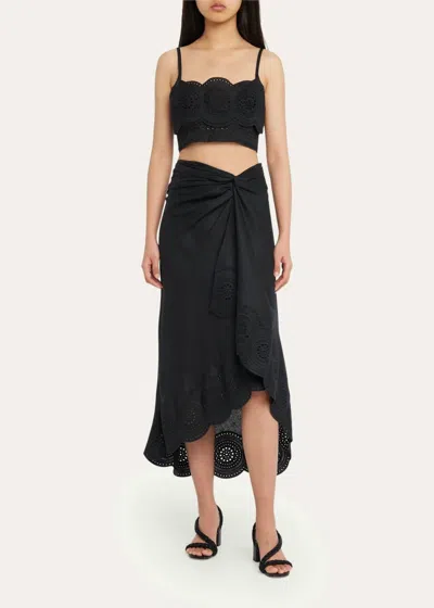 A.l.c Heather Midi Skirt In Black