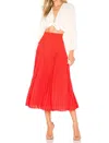 A.l.c Herdrin Fire Midi Skirt In Neon Orange