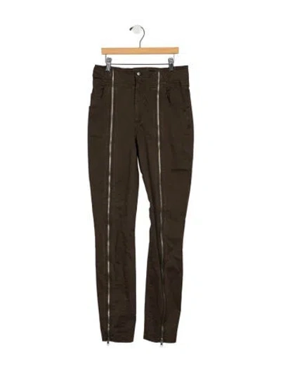 Pre-owned A.l.c High-rise Skinny Leg Jeans In Green