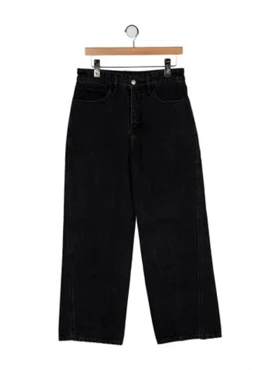 Pre-owned A.l.c High-rise Straight Leg Jeans In Black