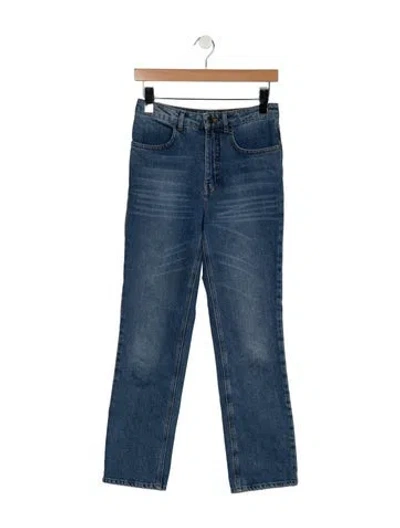 Pre-owned A.l.c High-rise Straight Leg Jeans In Blue