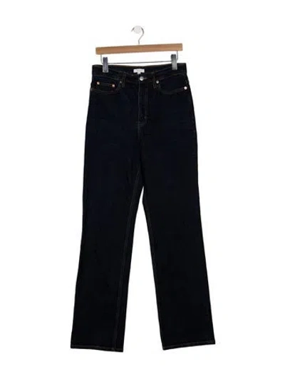 Pre-owned A.l.c High-rise Straight Leg Jeans In Blue