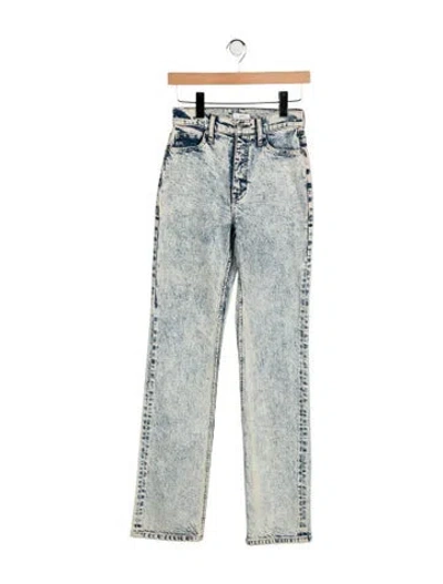Pre-owned A.l.c High-rise Straight Leg Jeans In Blue