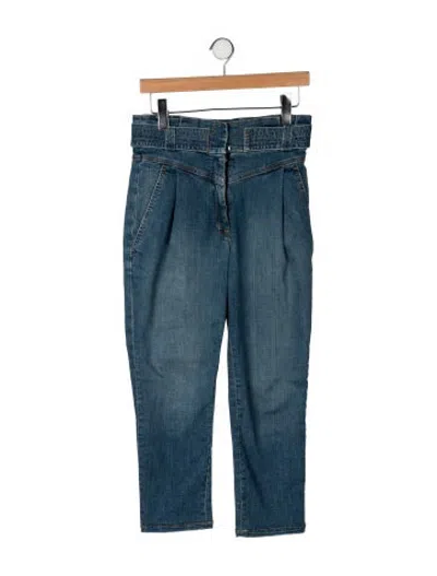 Pre-owned A.l.c High-rise Straight Leg Jeans In Blue