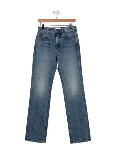 Pre-owned A.l.c High-rise Straight Leg Jeans In Blue