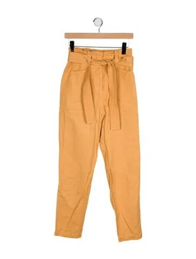 Pre-owned A.l.c High-rise Straight Leg Jeans In Yellow