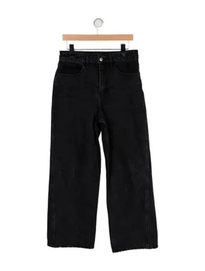 Pre-owned A.l.c High-rise Wide Leg Jeans In Black