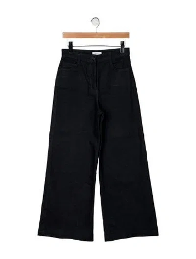 Pre-owned A.l.c High-rise Wide Leg Jeans In Black