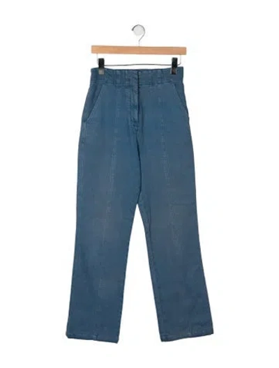 Pre-owned A.l.c High-rise Wide Leg Jeans In Blue