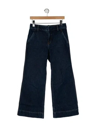 Pre-owned A.l.c High-rise Wide Leg Jeans In Blue