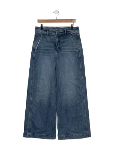 Pre-owned A.l.c High-rise Wide Leg Jeans In Blue