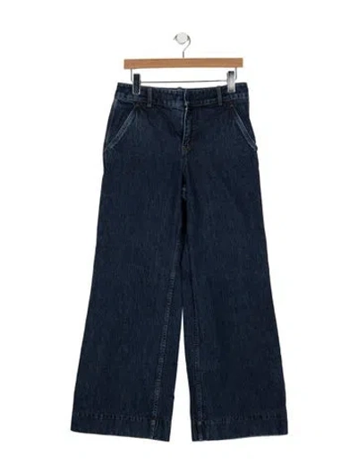 Pre-owned A.l.c High-rise Wide Leg Jeans In Blue