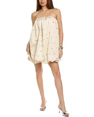 A.l.c . Holly Embellished Strapless Bubble Hem Minidress In Neutral