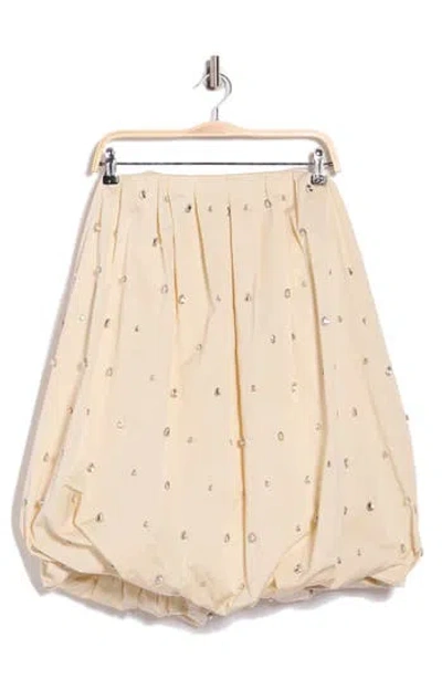 A.l.c . Holly Embellished Strapless Bubble Hem Minidress In Neutral