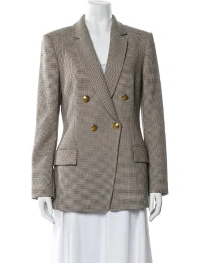 Pre-owned A.l.c Houndstooth Print Blazer In Neutral