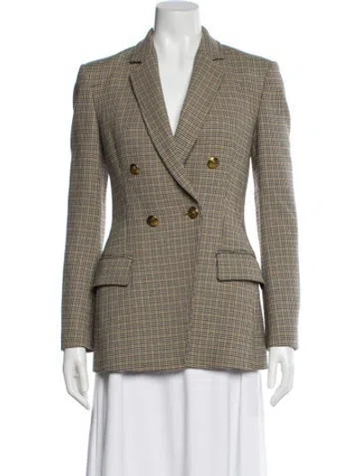 Pre-owned A.l.c Houndstooth Print Blazer In Neutral