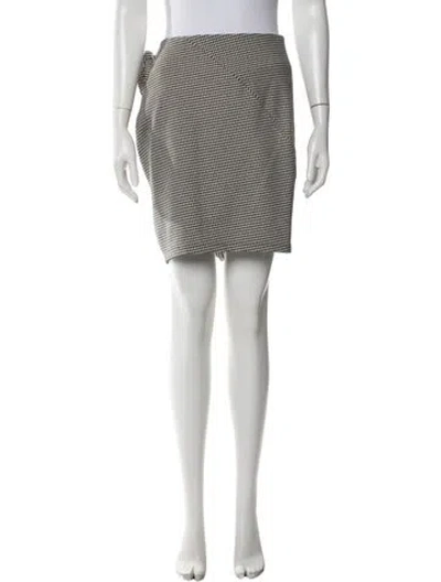 Pre-owned A.l.c Houndstooth Print Mini Skirt W/ Tags In Grey