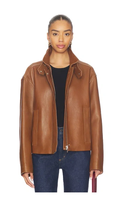 A.l.c A. L.c. Hudson Leather Jacket In Brown