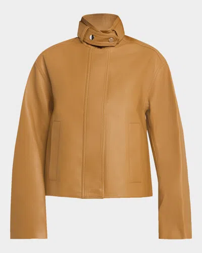 A.l.c Hudson Leather Jacket In Brown