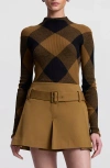 A.l.c . Hugh Argyle Cotton Blend Sweater In Brown