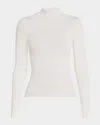 A.l.c Hugh Fine-knit Mock-neck Top In White