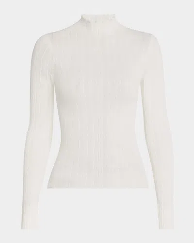 A.l.c Hugh Fine-knit Mock-neck Top In White