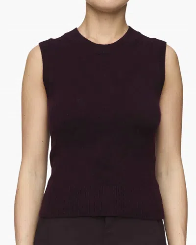 A.l.c Ian Cashmere Top In Deep Plum In Black
