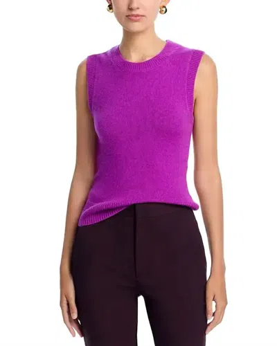 A.l.c Ian Sleeveless Cashmere Top In Fuchsia In Pink