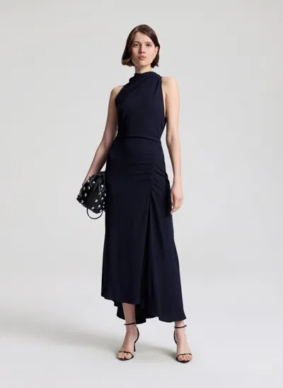 A.l.c Inez Textured Midi Dress In Blue