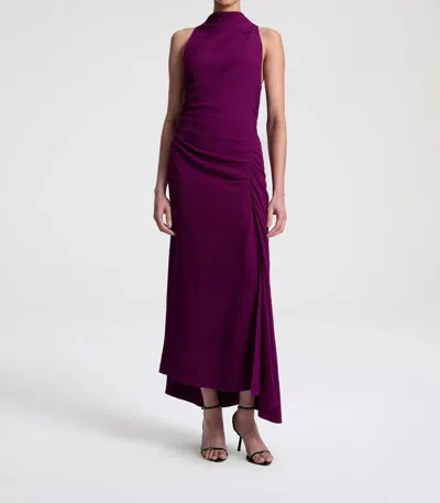 A.l.c Inez Textured Midi Dress In Jewel In Purple