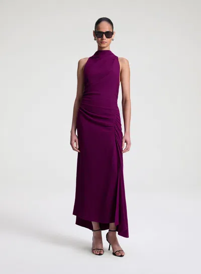 A.l.c Inez Textured Midi Dress In Purple