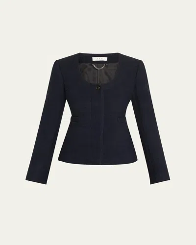 A.L.C IRENE SCOOP-NECK TWEED JACKET
