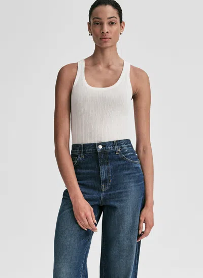 A.l.c Iris Fine Cotton Knit Tank In White