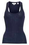 A.l.c Iris Racerback Tank Top In Navy