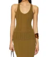 A.l.c Iris Ribbed Tank Top In Brown
