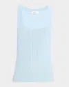A.l.c Iris Striped Scoop-neck Tank Top In Blue