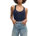 A.l.c Iris Striped Scoop-neck Tank Top In Blue