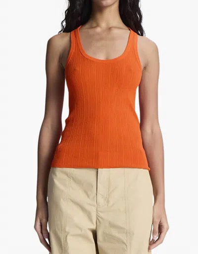 A.l.c Iris Top In Poppy In Orange