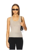 A.l.c Iris Top In Metallic Neutral
