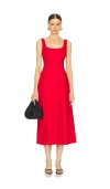A.l.c Isabel Sleeveless A-line Midi Dress In Red