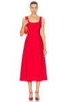 A.l.c Isabel Sleeveless A-line Midi Dress In Rouge