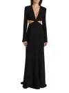A.l.c Issa Cutout Long-sleeve Gown In Black