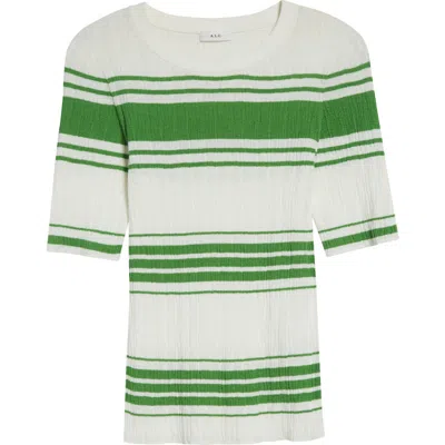 A.l.c . Jack Stripe Cotton Blend Knit Top