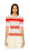 A.l.c . Jack Stripe Cotton Blend Knit Top