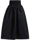 A.l.c Jackie Gathered Faille Midi Skirt In Black