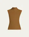 A.l.c Jada Mock-neck Top In Brown
